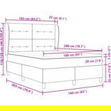  Postelja s vzmetnico Temno siva 160x200 cm Žamet, (22052443) | Shoptok.si