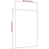  Ogledalo za vrata crno 40 x 60 cm od stakla i aluminija | shoptok.hr