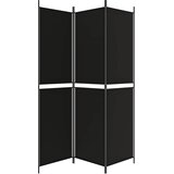Sobna pregrada s 3 panela crna 150 x 200 cm od tkanine | Eponuda.ba