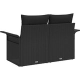  Vrtni kauč s jastukom Crna 141 x 62 x 69cm poliratan | Eponuda.com