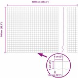 Euro ograda Zelena 1,4 x 10 m Željezo prekriveno PVC-om | shoptok.hr