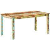  Blagovaonski stol od masivnog obnovljenog drva 160 x 80 x 76 cm | shoptok.hr