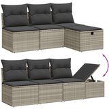  8-dijelni set vrtnih sofa od poliratana s jastucima svjetlosivi | shoptok.hr