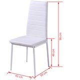 5-dijelni blagovaonski set sa stolom crno-bijeli | shoptok.hr