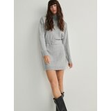 Reserved - Haljina od žerseja s remenom - light grey | shoptok.hr