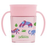 Dr.browns Tc71005 cheers 360 šalica s ručkama, 7 oz/200 ml, ružičasta, 1 pakiranje | shoptok.hr