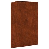  Vrtne žardinjere 2 kom trokutaste 50x43x75 cm Pohabani čelik | shoptok.hr