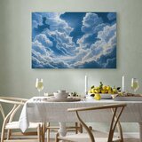  Slika - Blue Sky Breaking Through White Fluffy Clouds 120x80 | shoptok.hr