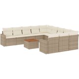 vidaXL 12-dijelni set vrtnih sofa od poliratana s jastucima bež | shoptok.hr