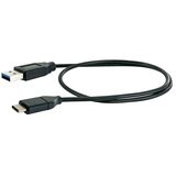 SCHWAIGER USB kabel (0,5 m, USB A vtič, USB C vtič, Črne barve) Cene