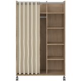 Tvilum Bež/naravna garderobna omara v hrastovem dekorju 100x160 cm Kit – Cene