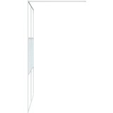 Pregrada za tuš bijela 140 x 195 cm s prozirnim staklom ESG | shoptok.hr
