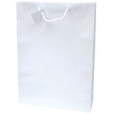  Vrečka darilna 330x457x102 platificirana mat promocija - bela Cene