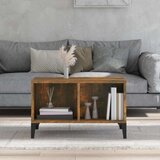  Klubska mizica dimljeni hrast 60x50x36,5 cm inženirski les, (20712280) | Shoptok.si