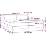 Krevet s oprugama i madracem sivi 200x200 cm od umjetne kože | shoptok.hr
