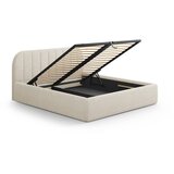 Windsor & Co Sofas Kremno bela oblazinjena zakonska postelja s prostorom za shranjevanje z letvenim dnom 180x200 cm Juno – | Shoptok.si