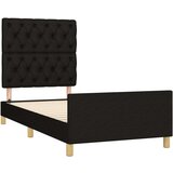  Za krevet s uzglavljem crni 80x200 cm od tkanine | shoptok.hr