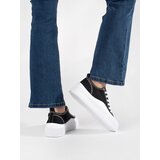 Shelvt Black and white sneakers with a thick sole | Shoptok.si