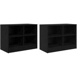 Ormarić za krevet s policom 2 pcs Crni hrast 66 x 33 x 48 cm | Shoptok.si