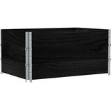  Vrtni sadilica crna 120 x 80 cm od masivne borovine | shoptok.hr