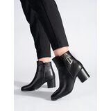 Sergio Leone Classic elegant black ankle boots on a heel by Cene