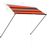  Zložljiva tenda z LED lučmi 250x150 cm oranžna in rjava, (20610380) | Shoptok.si