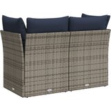  Vrtni kauč | s jastukom Siva 124 x 62 x 69cm poliratan | shoptok.hr