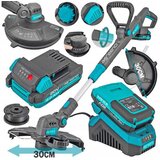 Majster_Polska MAJSTER POLSKA komplet 20V aku. teleskopska kosilnica z nitjo 300mm 2Ah AG220 | Shoptok.si