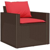  4-dijelni set vrtnih sofa od poliratana s jastucima smeđi | shoptok.hr