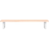  Zidna polica za umivaonik od čelika i masivne hrastovine Smeđa 100 x 40 x 2 cm | shoptok.hr
