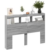 Ormarić za uzglavlje LED sivom sonomom 140x17x102 cm | shoptok.hr