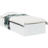 vidaXL Posteljni okvir bel 75x190 cm inženirski les Cene