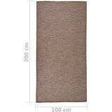  tepih ravnog tkanja 100 x 200 cm smeđi | Eponuda.com