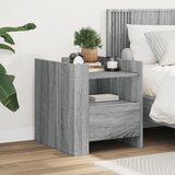 Furnova Nočna omarica siva sonoma 45x50x50 cm inženirski les, (21926760) | Shoptok.si