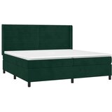  box spring s madracem LED tamnozeleni 200x200 cm baršun | shoptok.hr