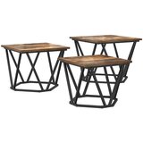  Kava Stol 3 pcs Dimljeni hrast Inženjerska drva i čelik | Eponuda.com