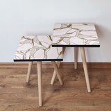 Hanah home 2Shp272 - white whitegreygold nesting table (2 pieces) | ePonuda.com