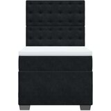 vidaXL Box spring postelja z vzmetnico črna 80x200 cm žamet | Shoptok.si