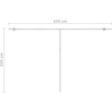  Samostojeća tenda na ručno uvlačenje 400 x 350 cm plavo-bijela | shoptok.hr