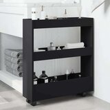 vidaXL Uska kolica za pohranu s 3 razine bijela od konstruiranog drva | shoptok.hr