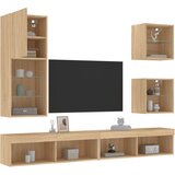 vidaXL Komplet TV omaric LED 5-delni sonoma hrast inženirski les | Shoptok.si