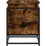 vidaXL Škatla s pokrovom dimljeni hrast 60x40x51,5 cm inženirski les | Shoptok.si