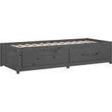  Dnevni ležaj sivi 90 x 200 cm od masivne borovine | shoptok.hr
