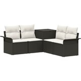  Set sofe 5 kom. Crna i krem-bijela Poli Rattan i čelik | shoptok.hr