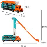  Kamion transporter s trkaćom stazom i 6 autića, narančasti | shoptok.hr