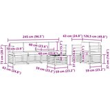  Set vanjskih sofa 7 pcs Prirodna i bež Čvrsto drvo akacije | shoptok.hr