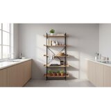 XORA regal 90/172/30 cm črna, barve hrasta | Shoptok.si
