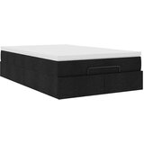  Otomanski okvir kreveta s madraca crni 120x190 cm od tkanine | shoptok.hr