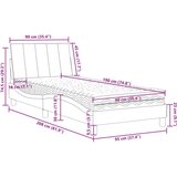  Postelja z vzmetnico roza 90x190 cm žamet | Shoptok.si