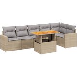 vidaXL 7-dijelni set vrtnih sofa od poliratana s jastucima bež | shoptok.hr